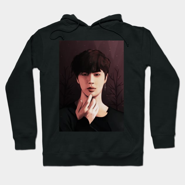 BTS JIN FAKE LOVE Hoodie by moritajung